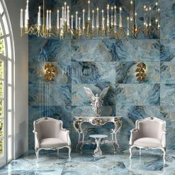 Limcaro Carrelage sol / mur effet marbre HYPNOS l.60 x L.120 cm Brillant