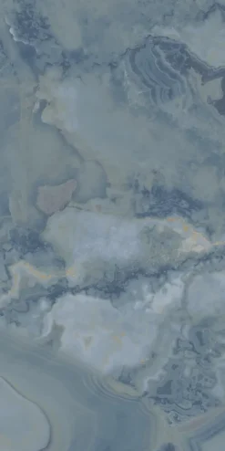 Limcaro Carrelage sol / mur effet marbre bleu ONI POLISHED BLUE l.60 x L.120 cm Brillant