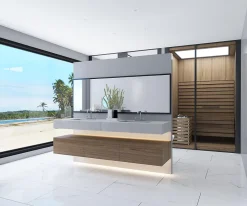 Limcaro Carrelage sol / mur effet marbre blanc BIANCO RIVER BRILLANT l.60 x L.120 cm Brillant