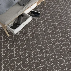 Aelle Carrelage Carrelage sol / mur effet ciment motif géométrique 20x20 cm ALAMEDA ELISEOS GRAFITO