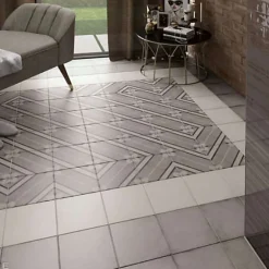 Aelle Carrelage Carrelage sol / mur effet béton 59,3x59,3cm blanc RIFT BLANCO