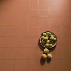 Carrelage sol / mur effet ciment uni terracotta terre cuite 20x20 cm RIVOLI TERRE 30718-Aelle Carrelage Discount