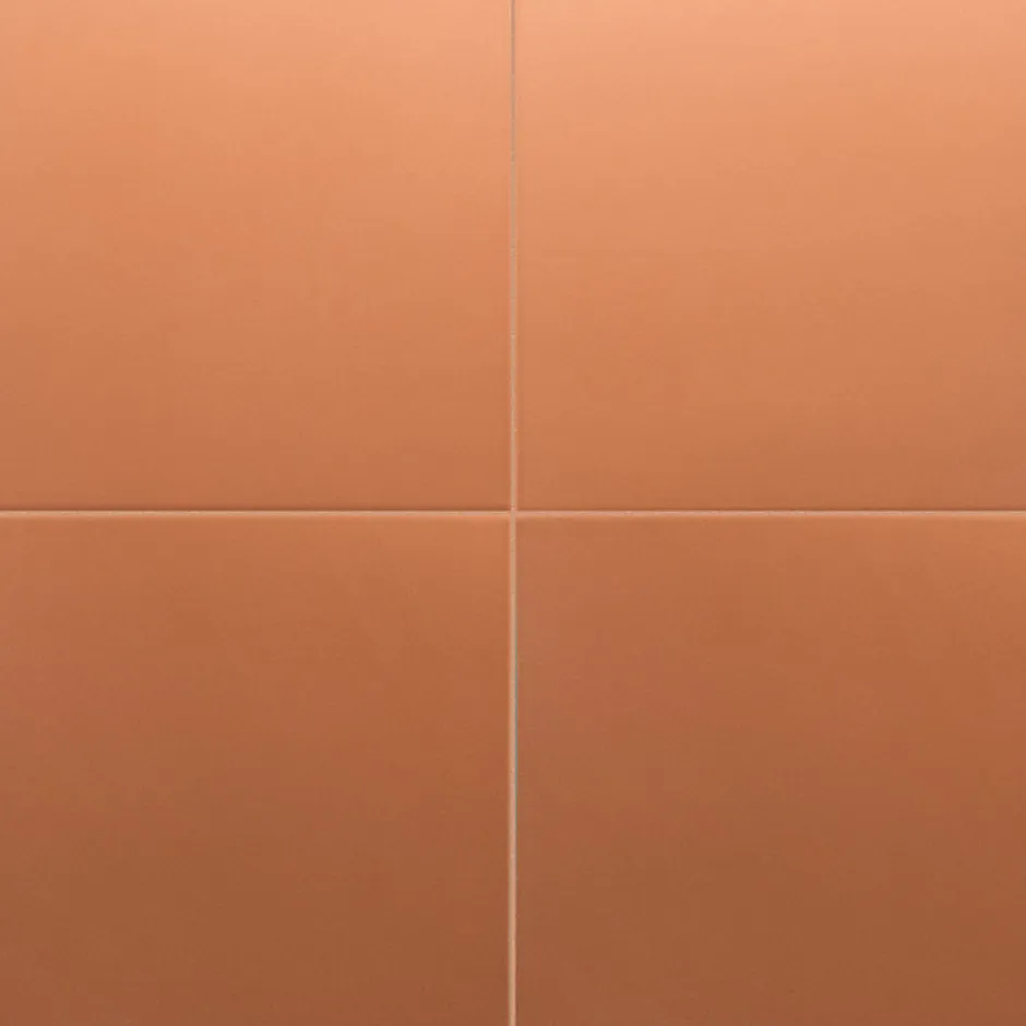 Carrelage sol / mur effet ciment uni terracotta terre cuite 20x20 cm RIVOLI TERRE 30718-Aelle Carrelage Discount