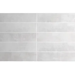 carrelage sol / mur effet zellige bejmat blanc gris 6x24,6 cm mate ARGILE ICE-Aelle Carrelage