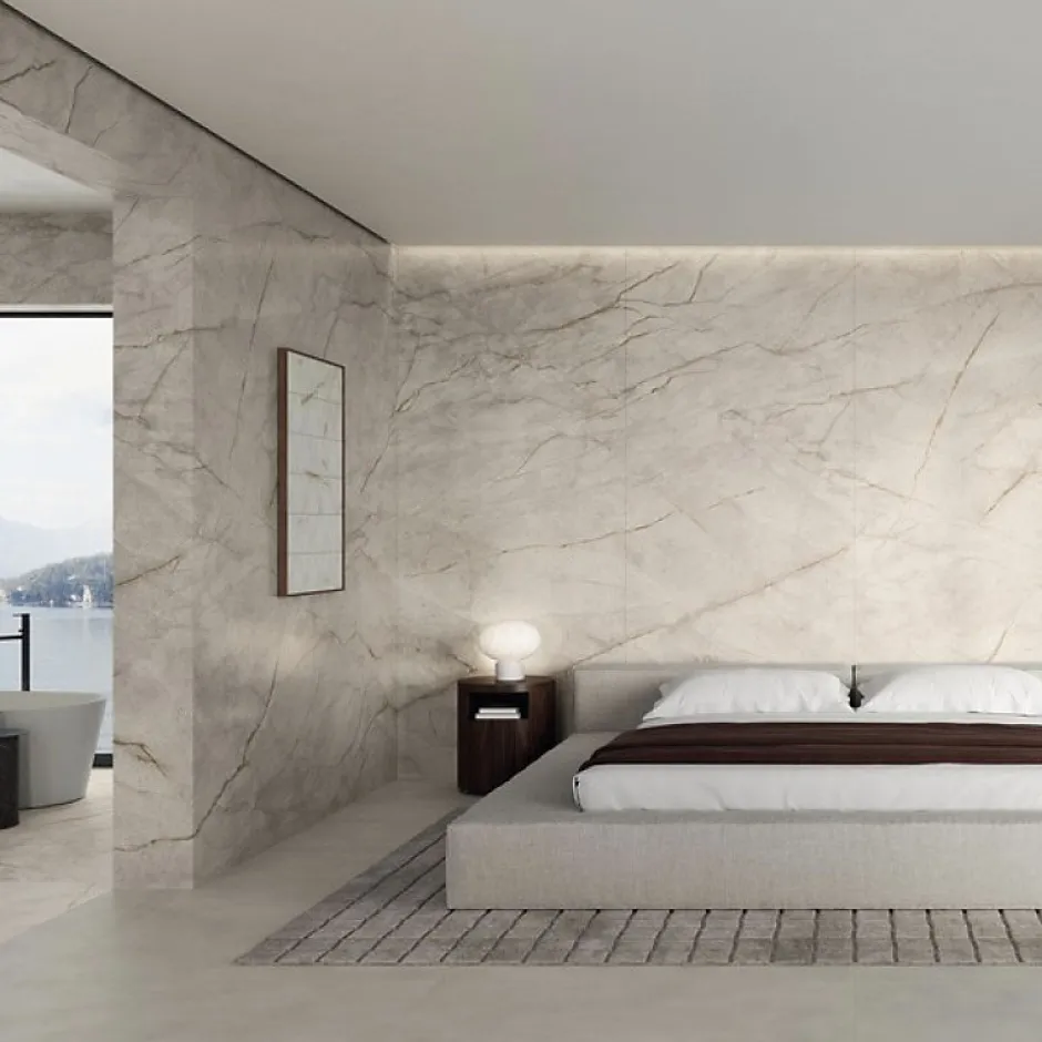 Aelle Carrelage Carrelage sol / mur effet marbre 60x120 cm brillant Marvel Diva WHITE EVEREST