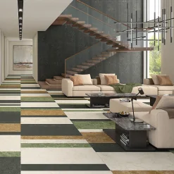 Aelle Carrelage Carrelage sol / mur effet terrazzo beige 19,4x120 cm CREAM R DUNE