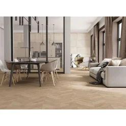 Carrelage sol / mur effet bois design chevron 60x120 cm ARTWOOD CHEVRON MAPPLE (vendu par boite de 1.44m2)-Eiffel art construction Hot
