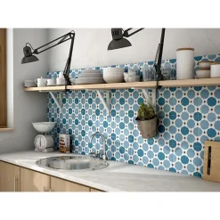 Carrelage sol / mur effet ciment 20x20 cm CAPRICE DECO SAPPHIRE COLOURS (vendu par boite de 1m2)-Eiffel art construction Online