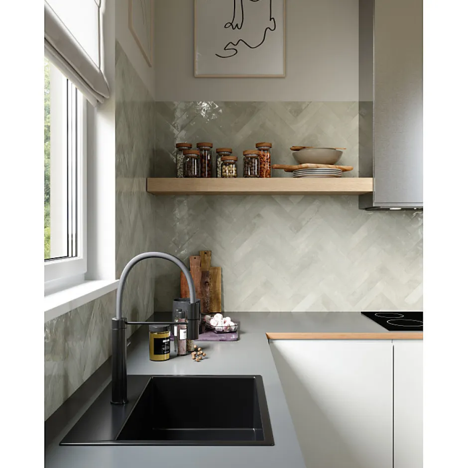 Aelle Carrelage Carrelage sol / mur faience effet zellige gris - Miniature SODA Grigio Luna J377