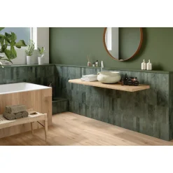 Carrelage sol / mur faience effet zellige vert foncé - Miniature SODA Verde Malva J378-Aelle Carrelage New