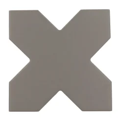 Aelle Carrelage Carrelage sol / mur forme croix noir 12X12 cm PORTO CROSS BLACK