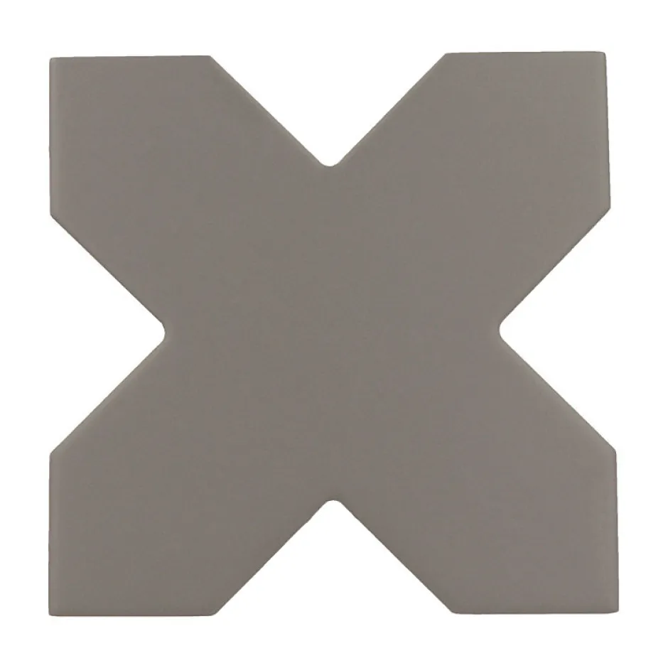 Aelle Carrelage Carrelage sol / mur forme croix noir 12X12 cm PORTO CROSS BLACK