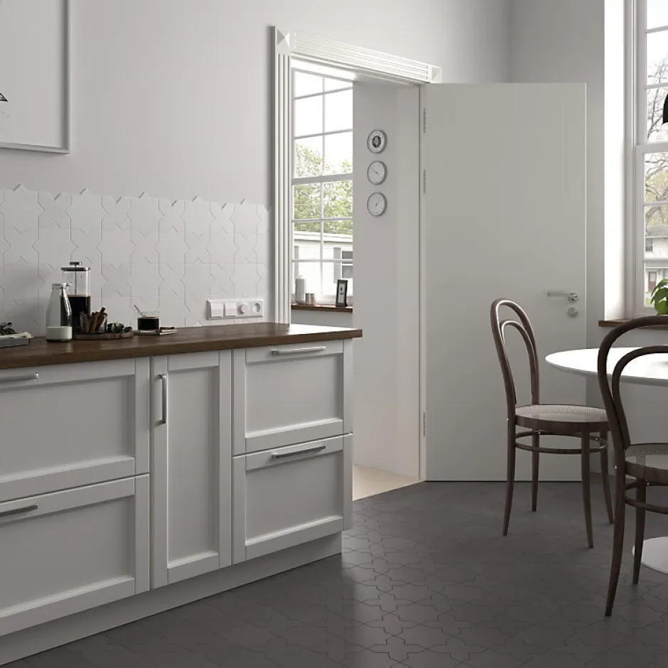 Aelle Carrelage Carrelage sol / mur forme croix noir 12X12 cm PORTO CROSS BLACK