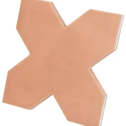 Carrelage sol / mur forme croix 12x12 cm KASBAH BASE TERRACOTTA-Aelle Carrelage Online
