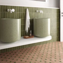 Carrelage sol / mur forme croix 12x12 cm KASBAH BASE TERRACOTTA-Aelle Carrelage Online