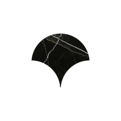 Aelle Carrelage Carrelage sol / mur forme écaille de poisson grand format effet marbre noir NIKOI TULUM MACAO