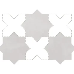 Carrelage sol / mur forme étoile 16,8x16,8 cm KASBAH STAR SMOKE-Aelle Carrelage Outlet