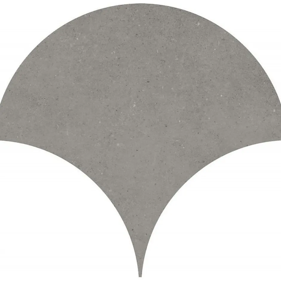 Carrelage sol / mur forme écaille de poisson grand format effet béton gris anthracite NASSAU TULUM GRAFITO-Aelle Carrelage Clearance