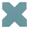 Carrelage sol / mur forme croix bleu 12X12 cm PORTO CROSS AZURE-Aelle Carrelage Clearance