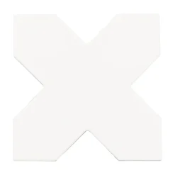 Aelle Carrelage Carrelage sol / mur forme croix blanc 12X12 cm PORTO CROSS WHITE