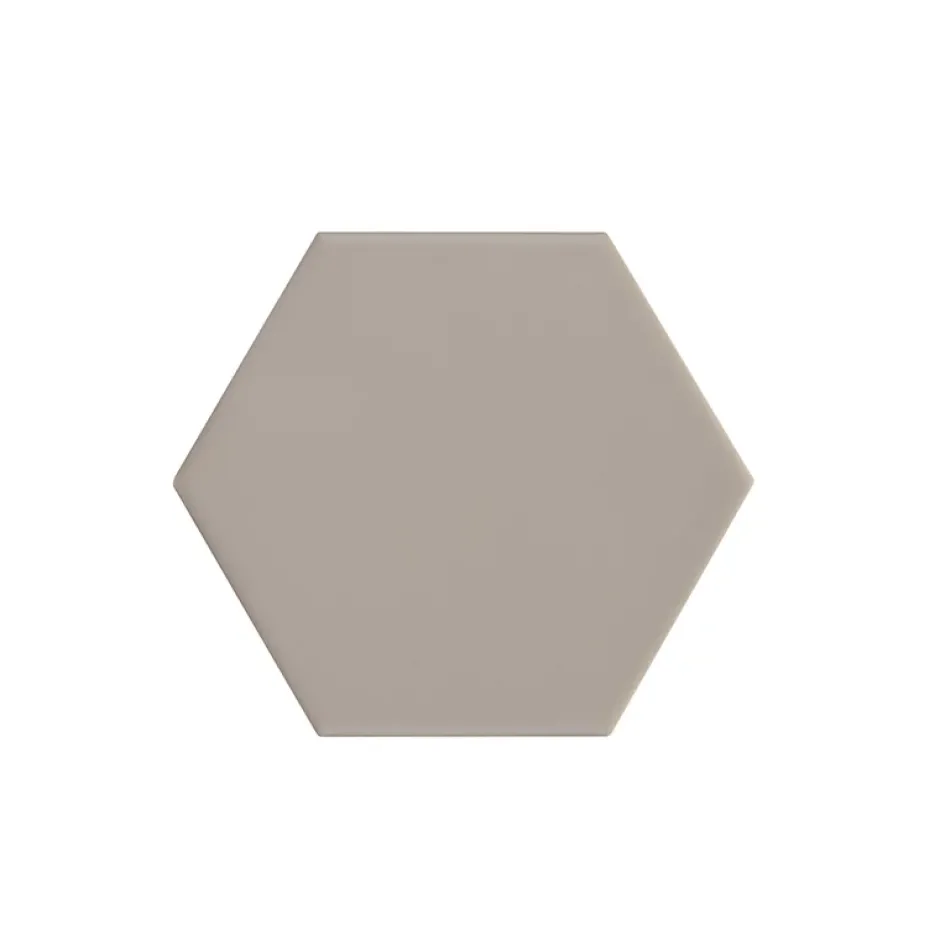 Carrelage sol / mur hexagonal uni taupe mate 11,6x10,1 cm KROMATIKA BEIGE-Eiffel art construction Online