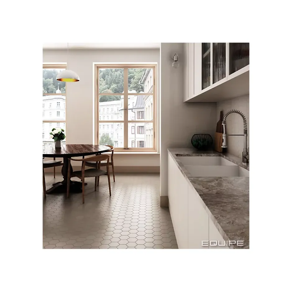 Carrelage sol / mur hexagonal uni taupe mate 11,6x10,1 cm KROMATIKA BEIGE-Eiffel art construction Online