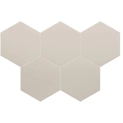 Carrelage sol / mur hexagonal uni taupe 17,5x20 cm COIMBRA TAUPE 30634-Aelle Carrelage Online