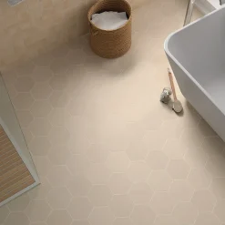 Carrelage sol / mur hexagonal uni taupe 17,5x20 cm COIMBRA TAUPE 30634-Aelle Carrelage Online
