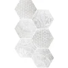 Aelle Carrelage Carrelage sol / mur hexagonal motif patchwork 26,23 cm ALCHIMIA ARS MIX1