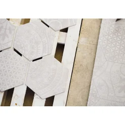 Aelle Carrelage Carrelage sol / mur hexagonal motif patchwork 26,23 cm ALCHIMIA ARS MIX1