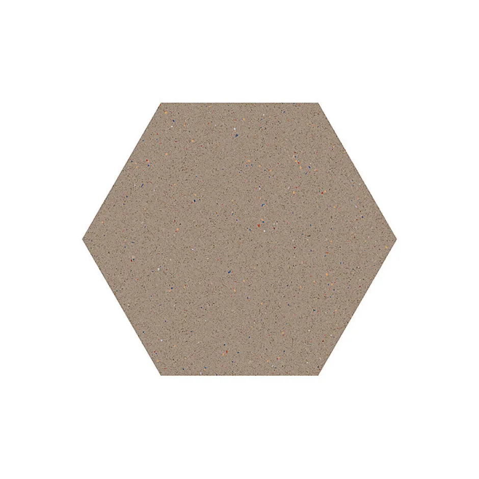 Carrelage sol / mur hexagonal effet terrazzo grand format marron 51,9x59,9 cm MICRA Hexagono Umbra-Eiffel art construction Sale