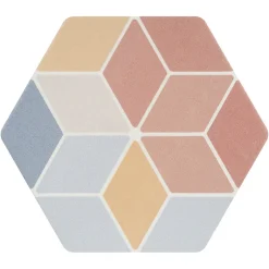 Carrelage sol / mur hexagonal coloré 17x15 cm MINIMA8.6 MULTI COLOR 2-Aelle Carrelage New