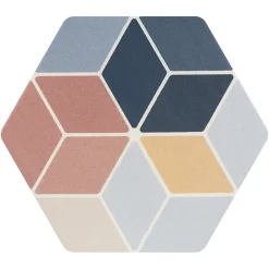 Carrelage sol / mur hexagonal coloré 17x15 cm MINIMA8.6 MULTI COLOR 2-Aelle Carrelage New