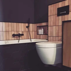 Aelle Carrelage Carrelage sol / mur hexagonal uni noir mate 17,5x20 cm HEXATILE MATE