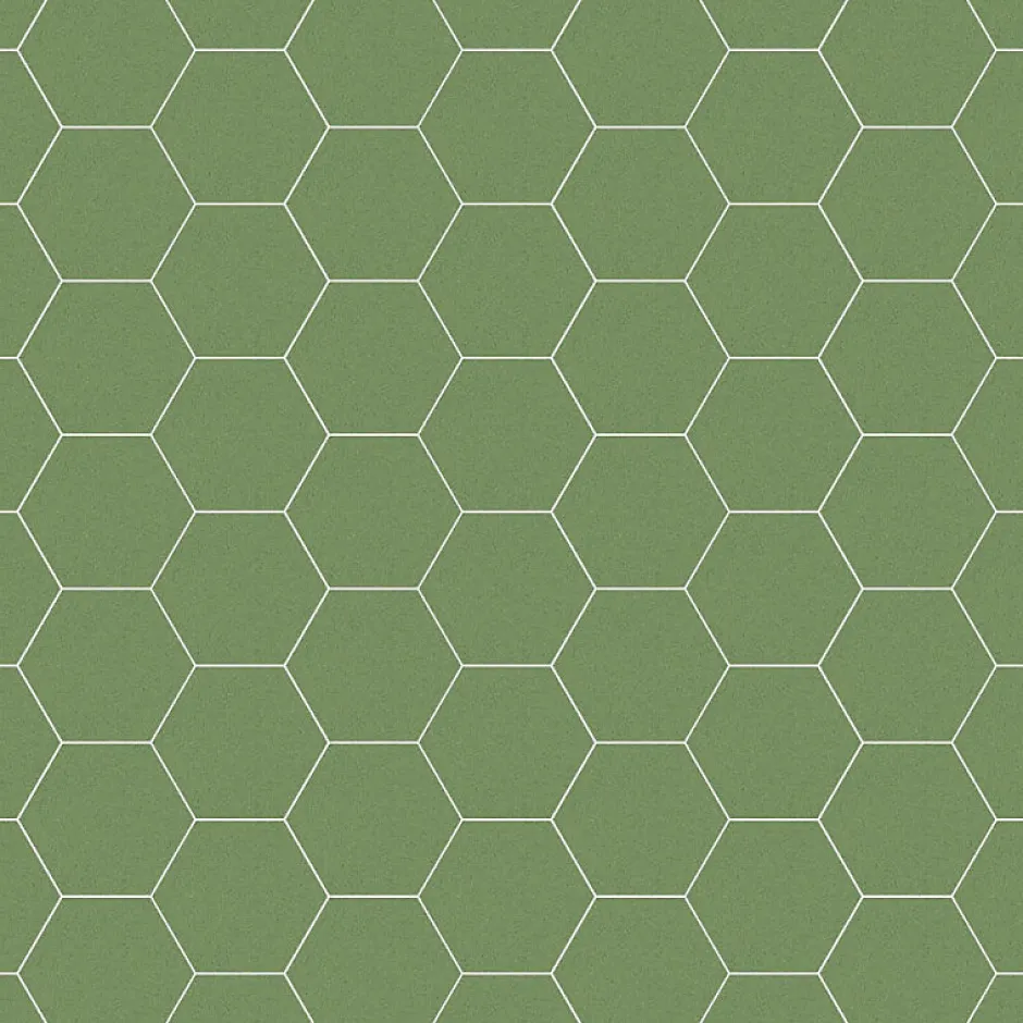 Eiffel art construction Carrelage sol / mur hexagonal effet terrazzo grand format vert 51,9x59,9 cm MICRA Hexagono Verde