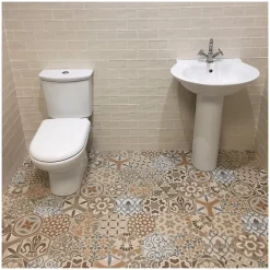 Carrelage sol / mur hexagonal patchwork motif coloré 17,5x20 cm HEXATILE HARMONY COLOURS-Aelle Carrelage