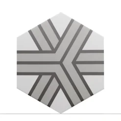 Aelle Carrelage Carrelage sol / mur hexagonal à motif coloré 17,5x20 cm COIMBRA ALPHA 30656