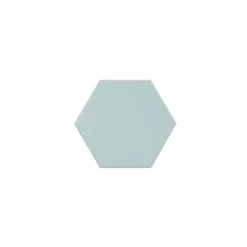 Carrelage sol / mur hexagonal uni bleu mate 11,6x10,1 cm KROMATIKA BLEU CLAIRE-Eiffel art construction Clearance