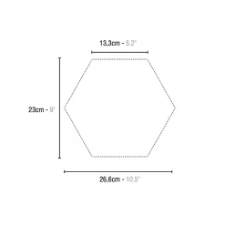 Carrelage sol / mur hexagonal à motif coloré 17,5x20 cm COIMBRA SOLAR 30661-Aelle Carrelage Hot