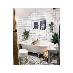 Aelle Carrelage Carrelage sol / mur hexagonal patchwork motif gris 17,5x20 cm HEXATILE HARMONY B&W