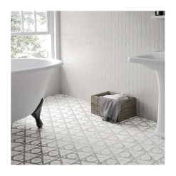 Aelle Carrelage Carrelage sol / mur hexagonal effet marbre blanc mate à motif CARRARA FLOW