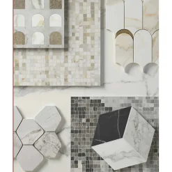 Aelle Carrelage Carrelage sol / mur hexagonal effet marbre gris mate 25x21,6 cmSCULTOREA foam grey esagona J470