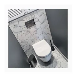 Carrelage sol / mur hexagonal effet marbre blanc mate 17,5x20 cm CARRARA-Aelle Carrelage Outlet