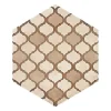 Eiffel art construction Carrelage sol / mur hexagonal effet ciment 25 x 21.6 cm TERRA COLONIALE HEXAGONAL BEIGE