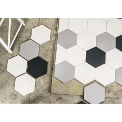 Carrelage sol / mur hexagonal blanc mate 26,23 cm ALCHIMIA BIANCO-Aelle Carrelage Online