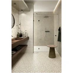 Eiffel art construction Carrelage sol / mur hexagonal effet ciment 25x21,6 cm TERRACRETA Cesello Argilla (vendu par boite de 1.18m2)