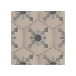 Carrelage sol / mur hexagonal effet ciment 25 x 21.6 cm TERRA CARDINALE HEXAGONAL GRIS-Eiffel art construction
