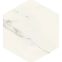 Aelle Carrelage Carrelage sol / mur hexagonal effet marbre beige mate 25x21,6 cm SCULTOREA calacatta oro fino esagona J468