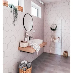 Aelle Carrelage Carrelage sol / mur hexagonal uni blanc mate 17,5x20 cm HEXATILE MATE BLANCO