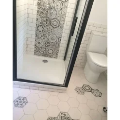 Aelle Carrelage Carrelage sol / mur hexagonal uni blanc mate 17,5x20 cm HEXATILE MATE BLANCO